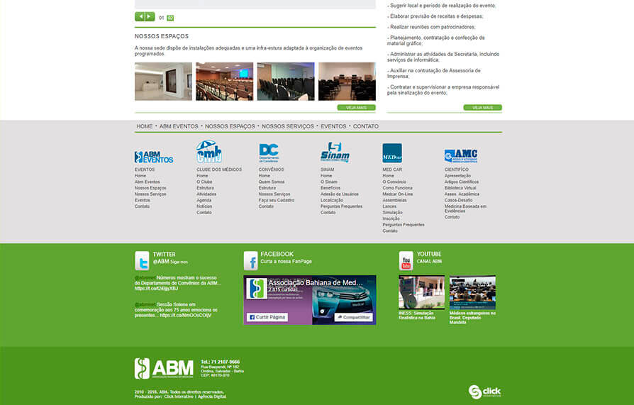 Site da ABM Eventos 2010 - Click Interativo