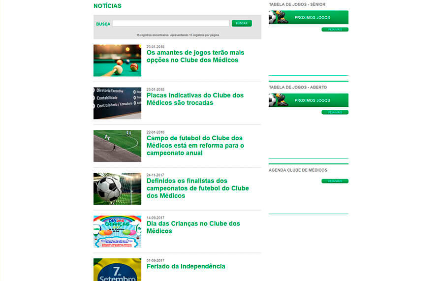 Site do Clube dos Médicos 2010 - Click Interativo