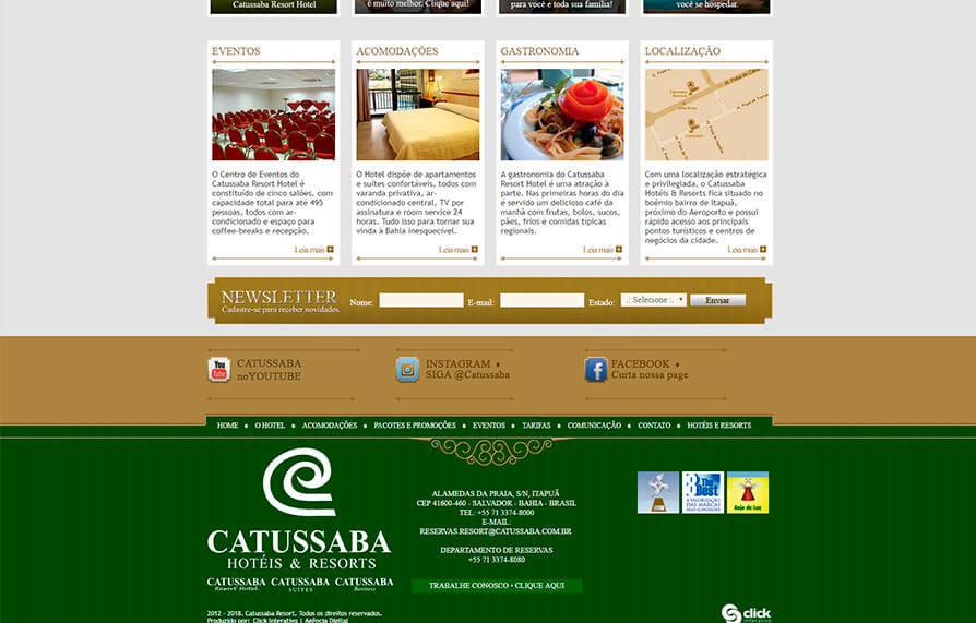 Site Hotel Catussaba Resort 2012 - Click Interativo