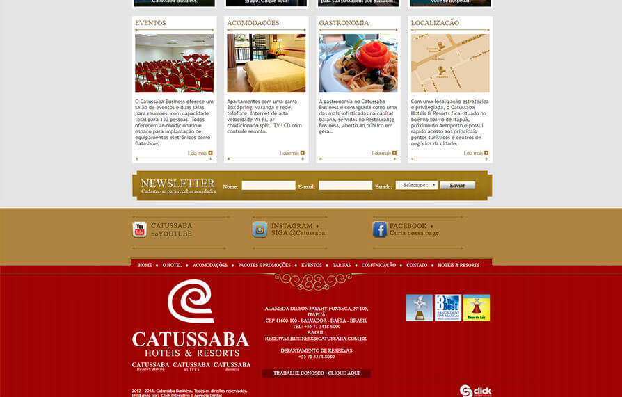 Site Hotel Catussaba Business 2012 - Click Interativo