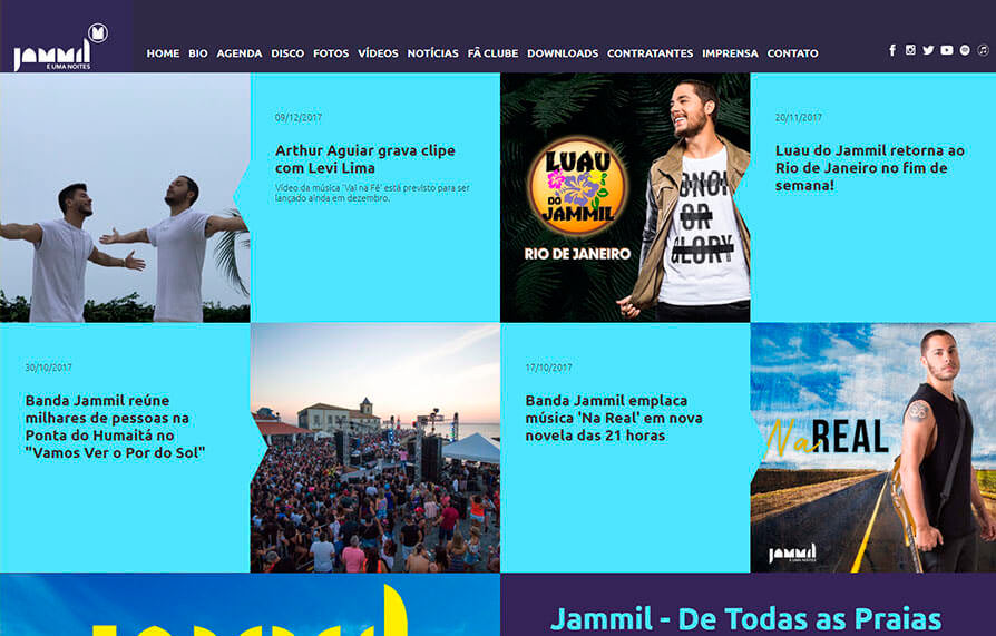 Site Banda Jammil 2016 - Click Interativo