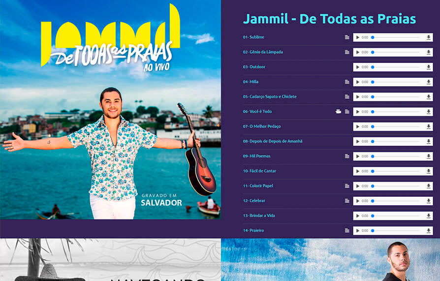 Site Banda Jammil 2016 - Click Interativo