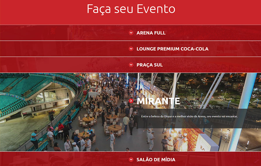 Site Responsivo Arena Fonte Nova 2018 - Click Interativo