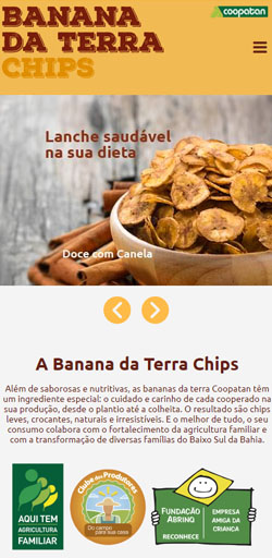 Banana da Terra Chips - Site Responsivo - Click Interativo