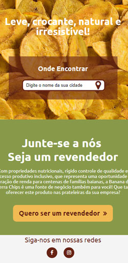 Banana da Terra Chips - Site Responsivo - Click Interativo